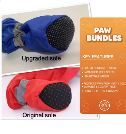 🐾 Paw Bundles – All-Weather Protective Dog Boots (4-Pack)