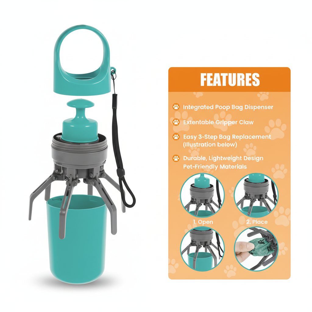 🐾 Paw Bundles – Hands-Free Poop Grabber Tool