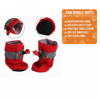 🐾 Paw Bundles – All-Weather Protective Dog Boots (4-Pack)