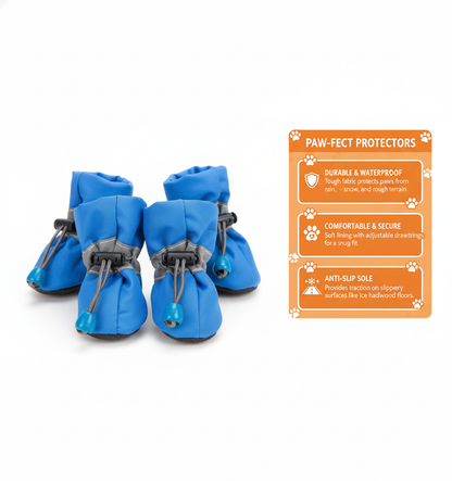 🐾 Paw Bundles – All-Weather Protective Dog Boots (4-Pack)